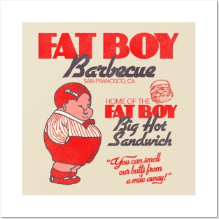 Fat Boy Barbecue Retro BBQ Restaurant San Francisco Posters and Art